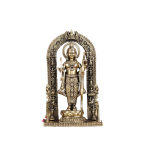 Brass Ram Lalla Idol with Temple Carvings | 8" x 5" x 3" (20.3 x 12.7 x 7.6 cm) | 591g Ayodhya-Inspired Art | Sacred Divine Murti | Premium Collection